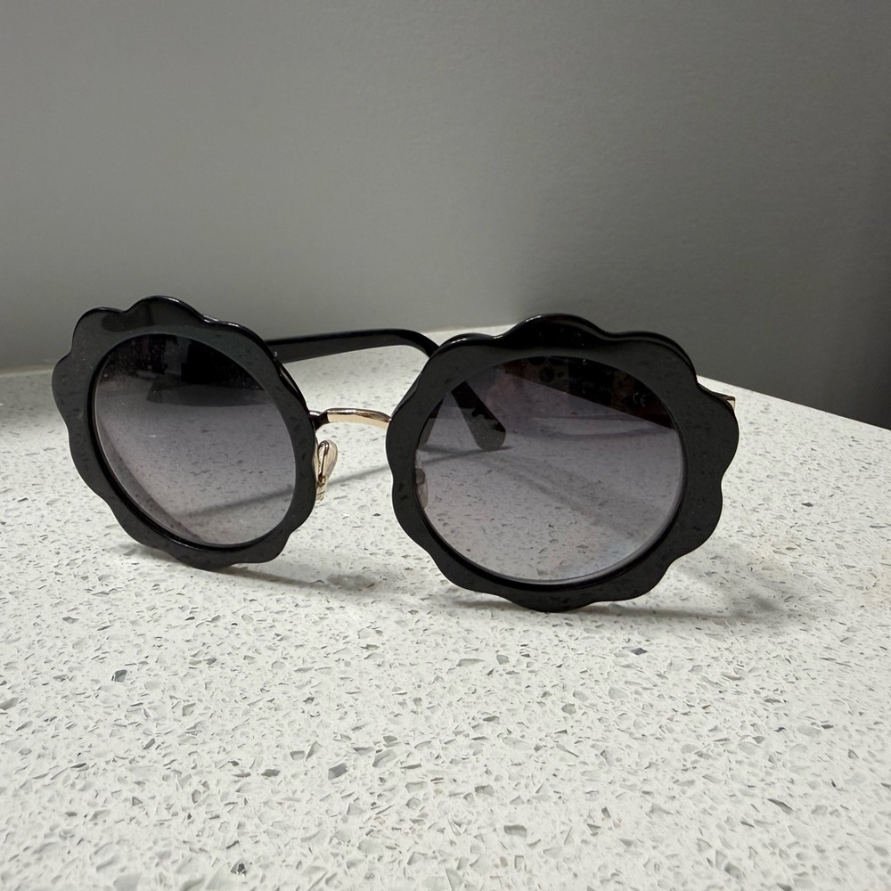 Black Floral Sunglasses